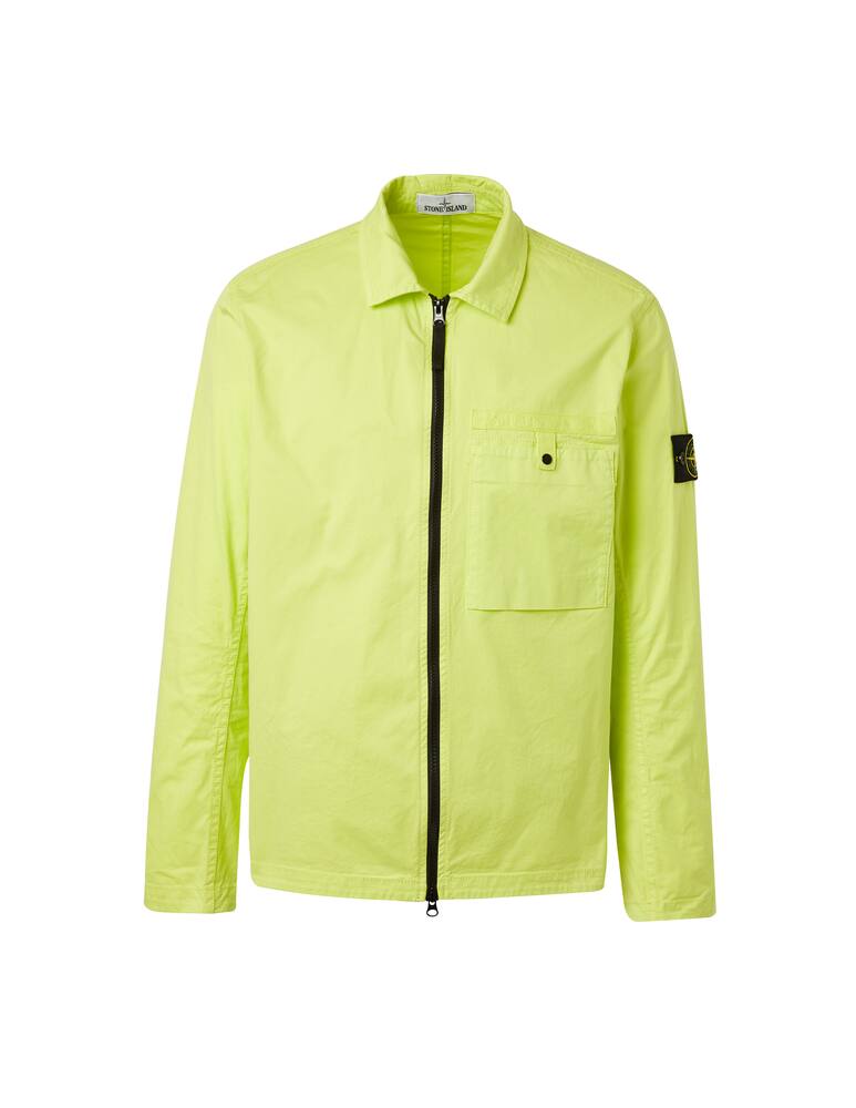 rinascente Stone Island Overshirt zip e in cotone supima - verde