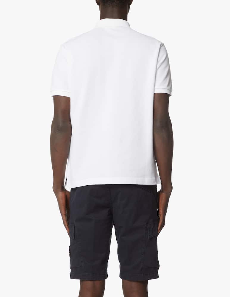 rinascente Stone Island Polo piquet con patch regular - bianco