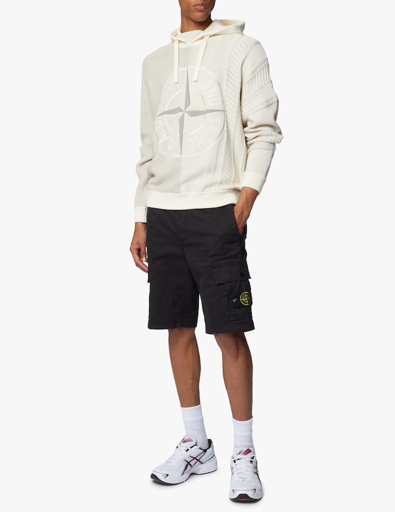 Stone Island Supima cotton cargo short - black - picture 1