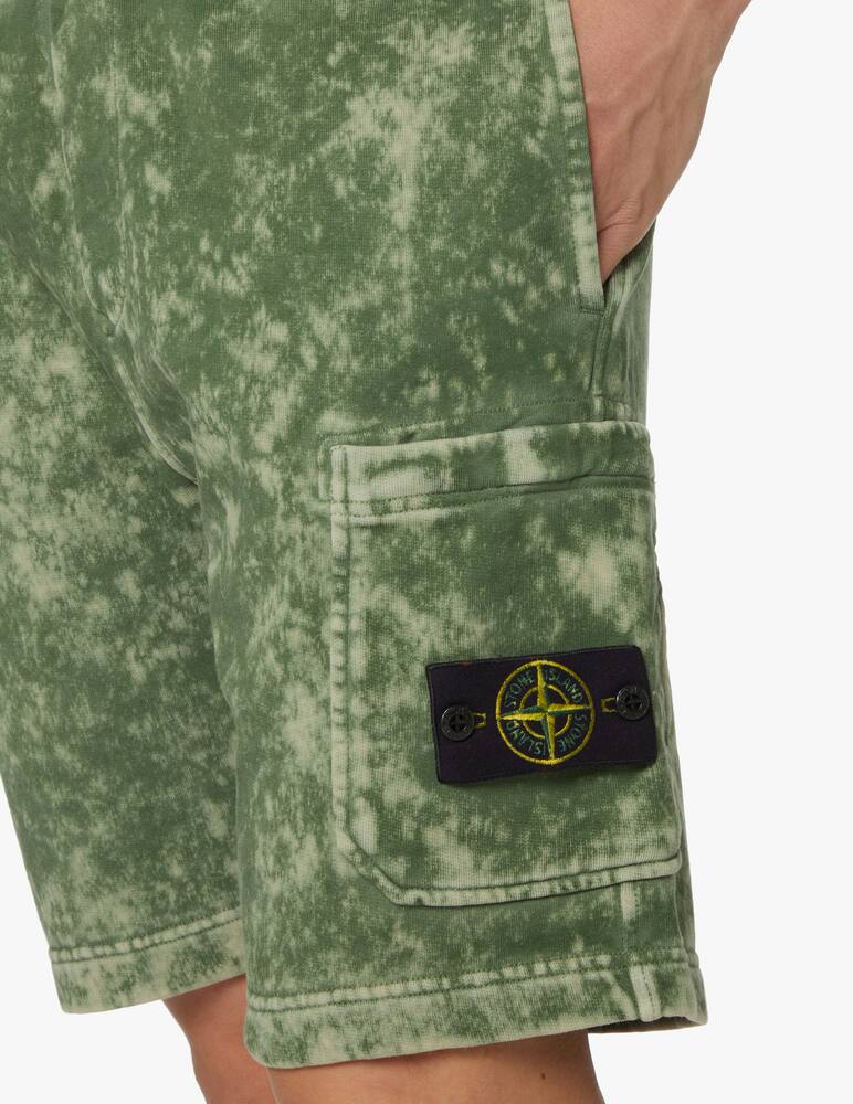 rinascente Stone Island Offdye sweatshorts - olive