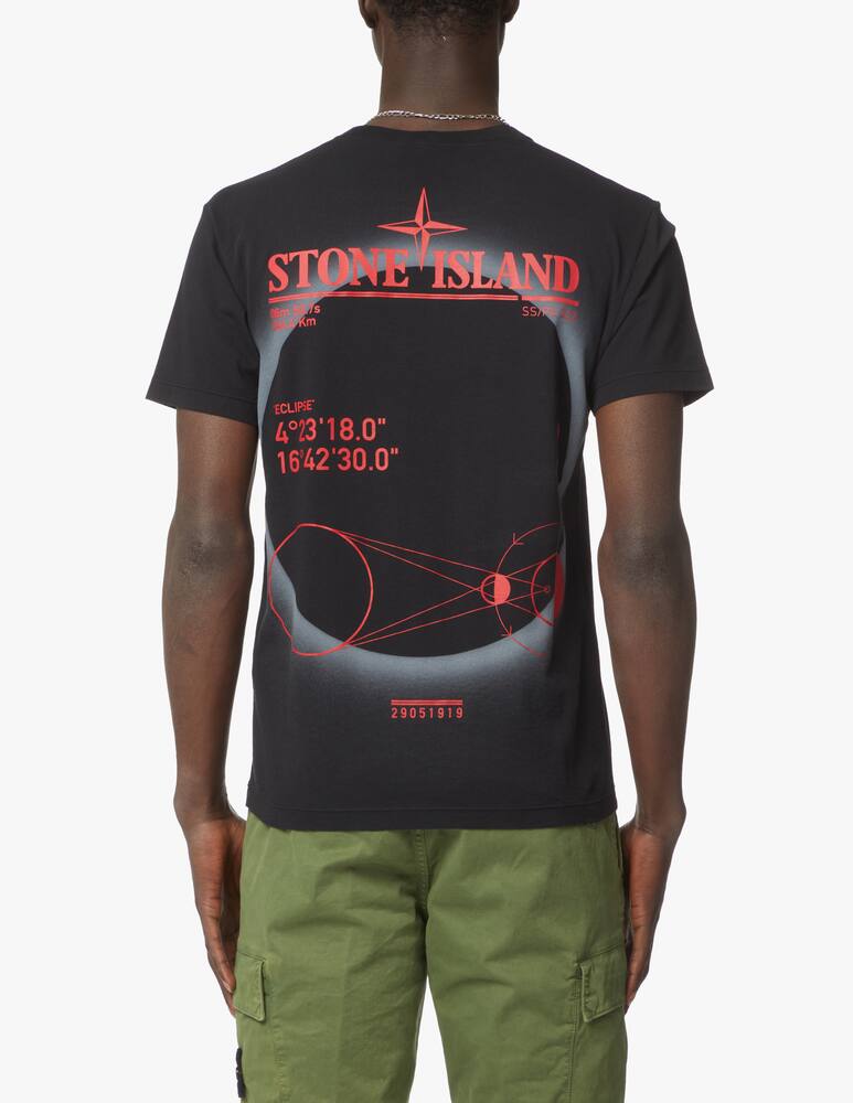 rinascente Stone Island Retro eclipse printed t-shirt - black