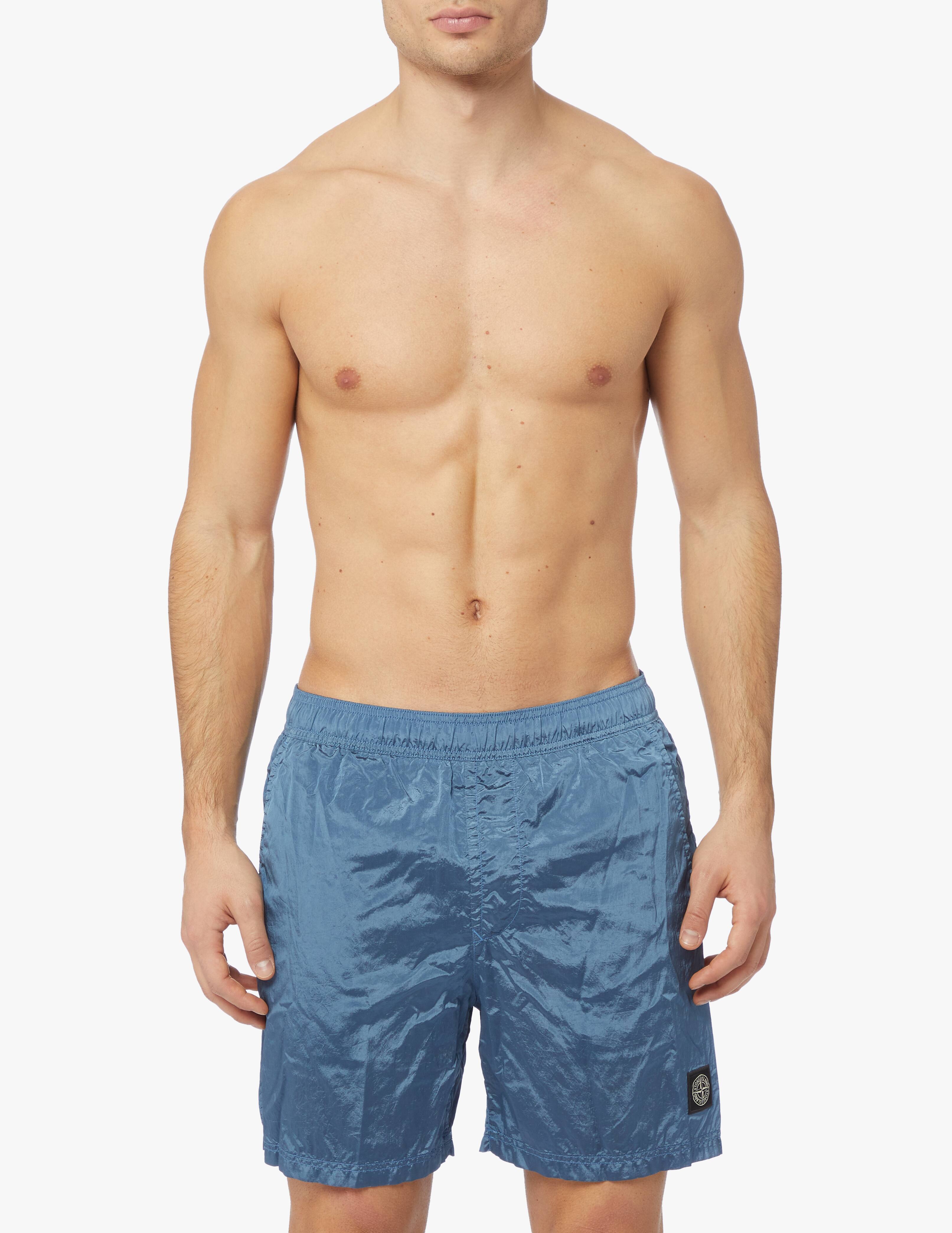 Shop Stone Island Swim short nylon metal econeal - light blue on