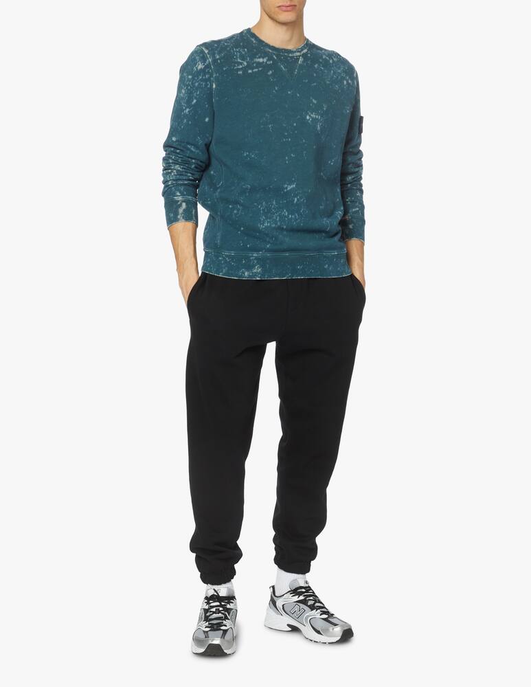 rinascente Stone Island Felpa girocollo offdye - azzurro