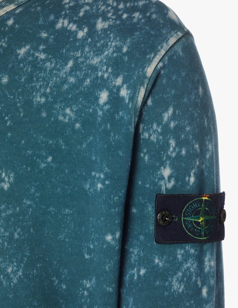 rinascente Stone Island Felpa girocollo offdye - azzurro