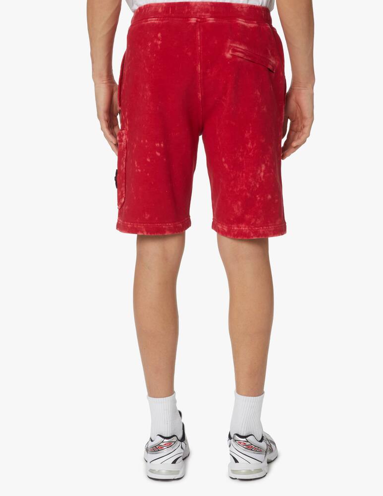 rinascente Stone Island Pantaloni corti felpa offdye - viola