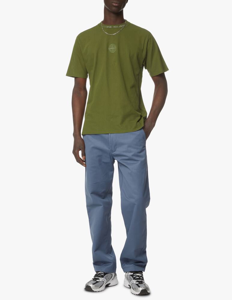 rinascente Stone Island Logo easy summer t-shirt - olive