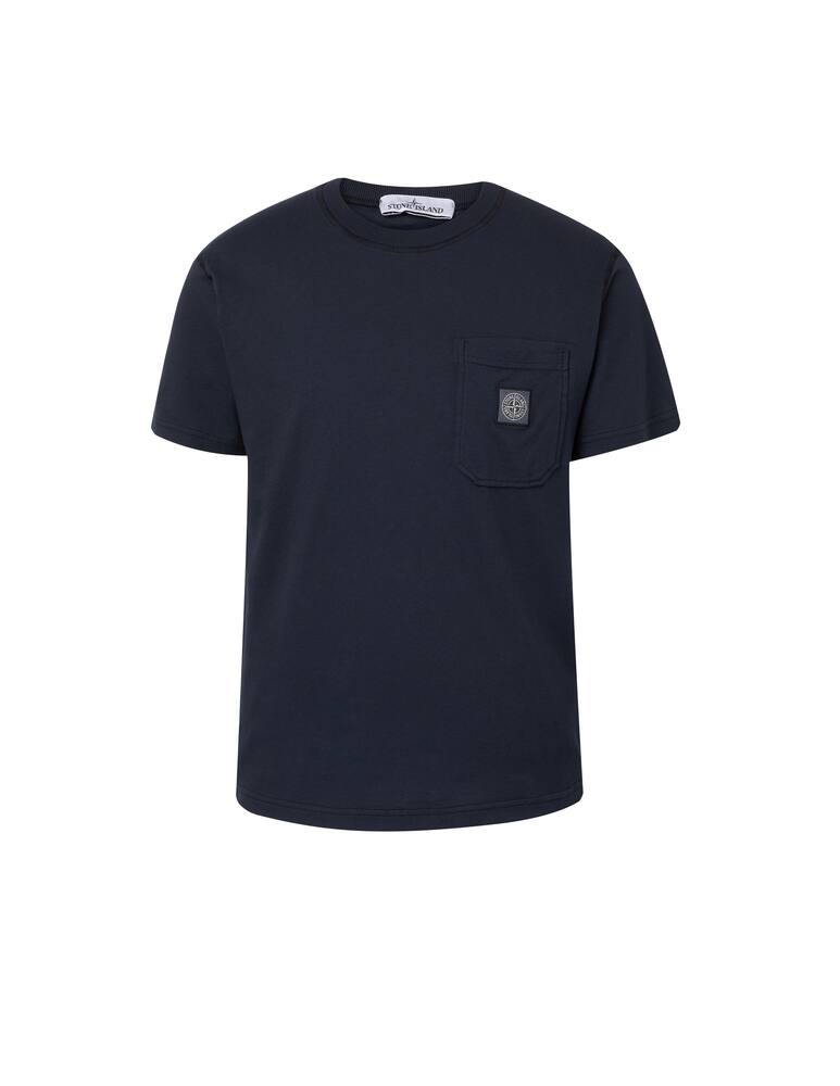 rinascente Stone Island Patch pocket washed basic t-shirt - blue