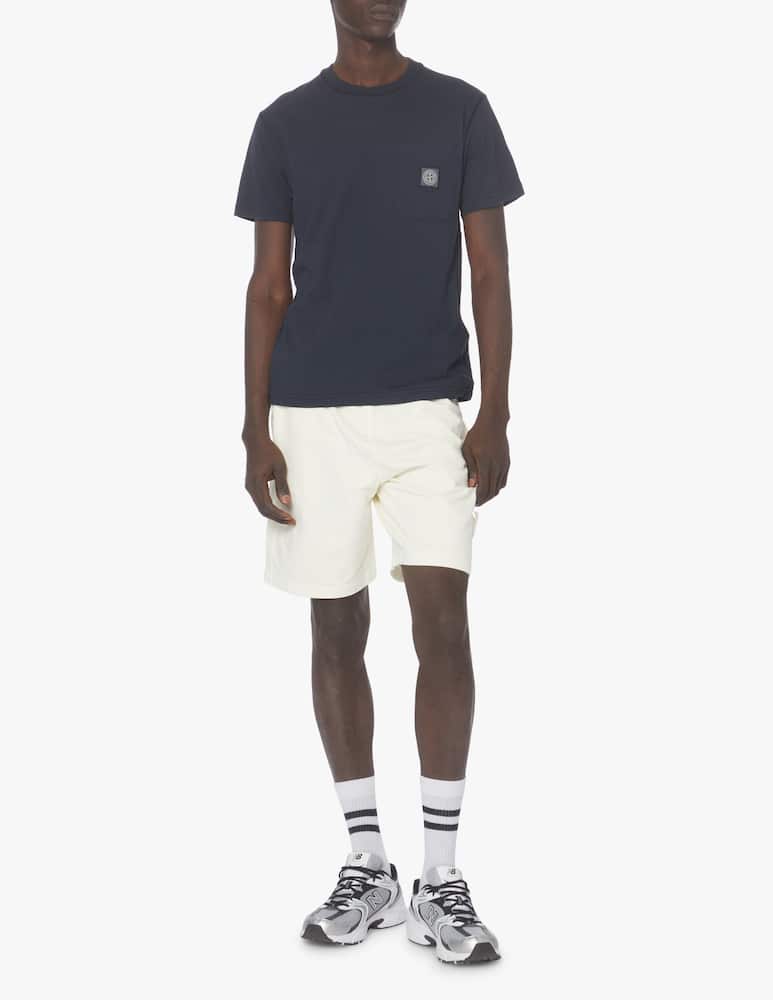 rinascente Stone Island Patch pocket washed basic t-shirt - blue