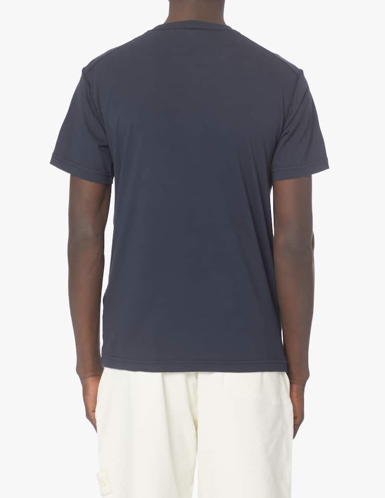 rinascente Stone Island Patch pocket washed basic t-shirt - blue