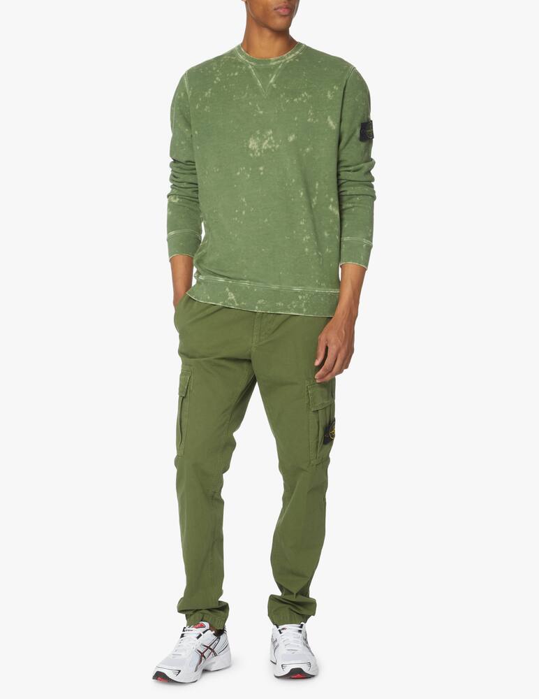 rinascente Stone Island Felpa girocollo offdye - oliva