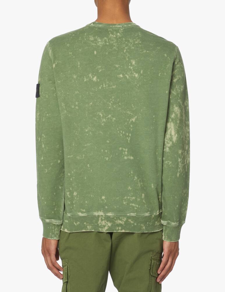 rinascente Stone Island Felpa girocollo offdye - oliva