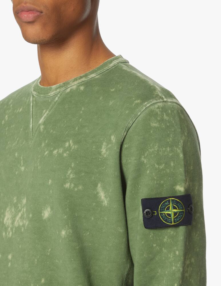 rinascente Stone Island Felpa girocollo offdye - oliva