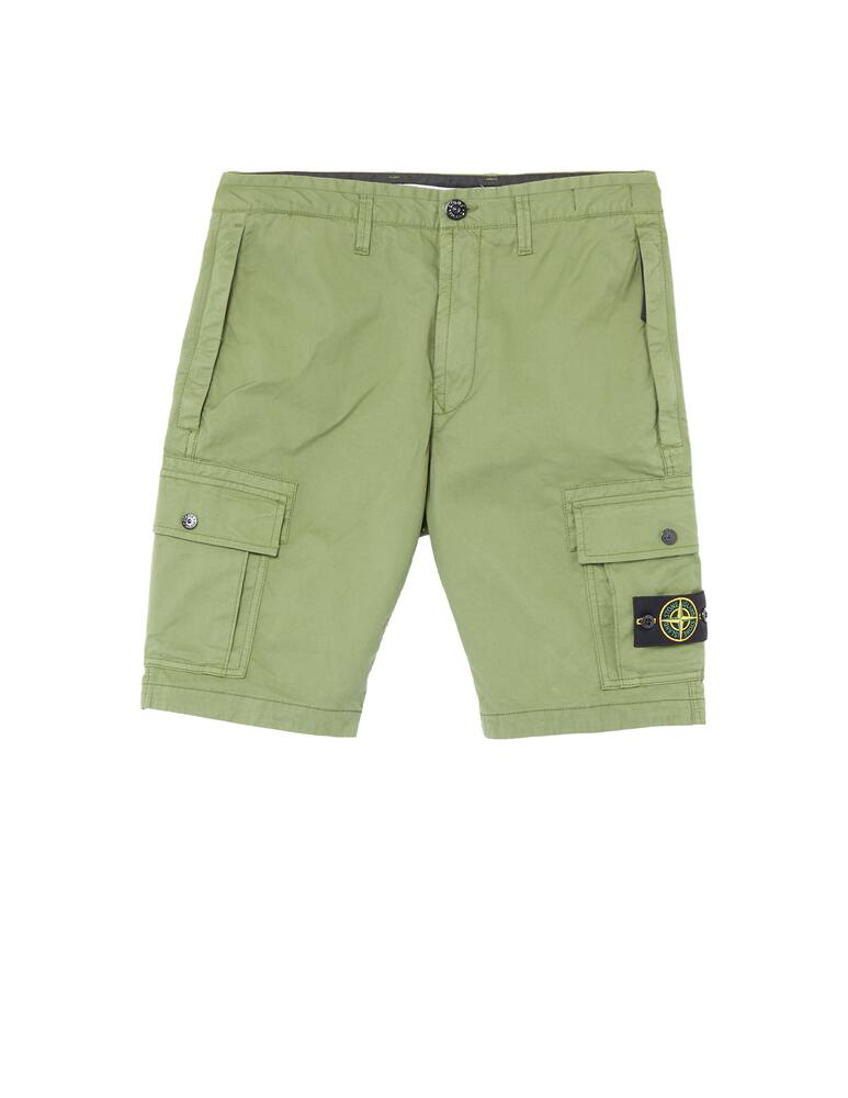 rinascente Stone Island Supima cotton cargo short - olive
