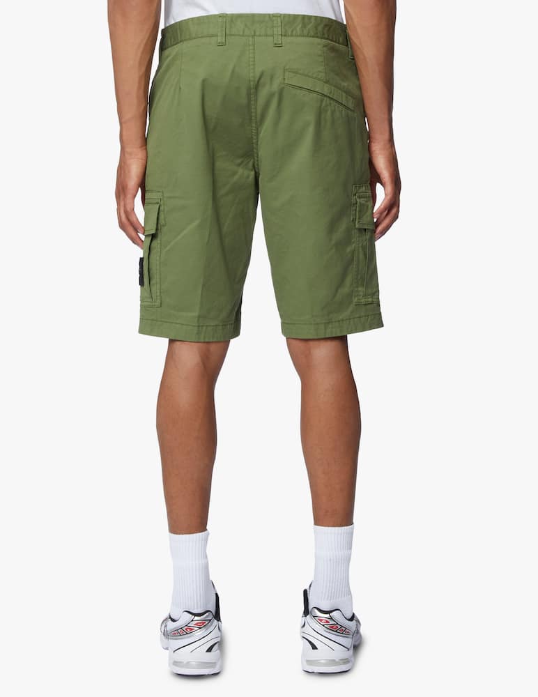 rinascente Stone Island Supima cotton cargo short - olive