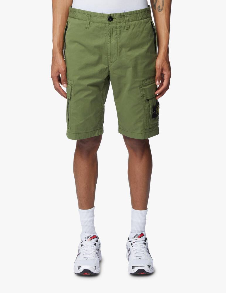 rinascente Stone Island Supima cotton cargo short - olive