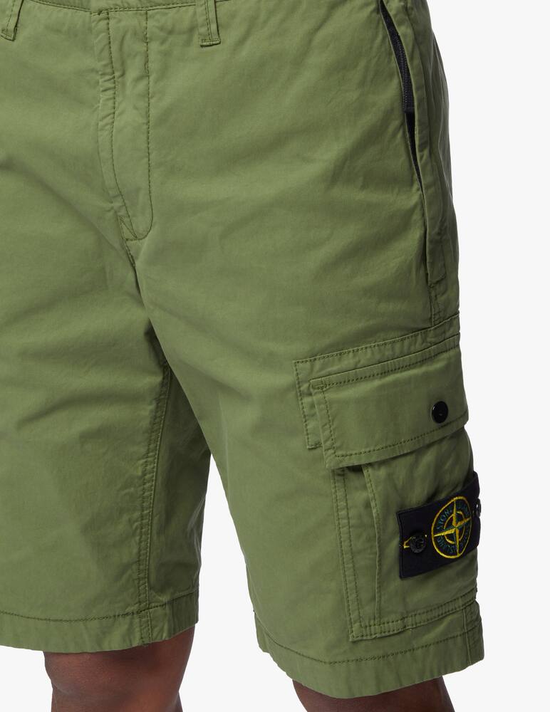 rinascente Stone Island Supima cotton cargo short - olive