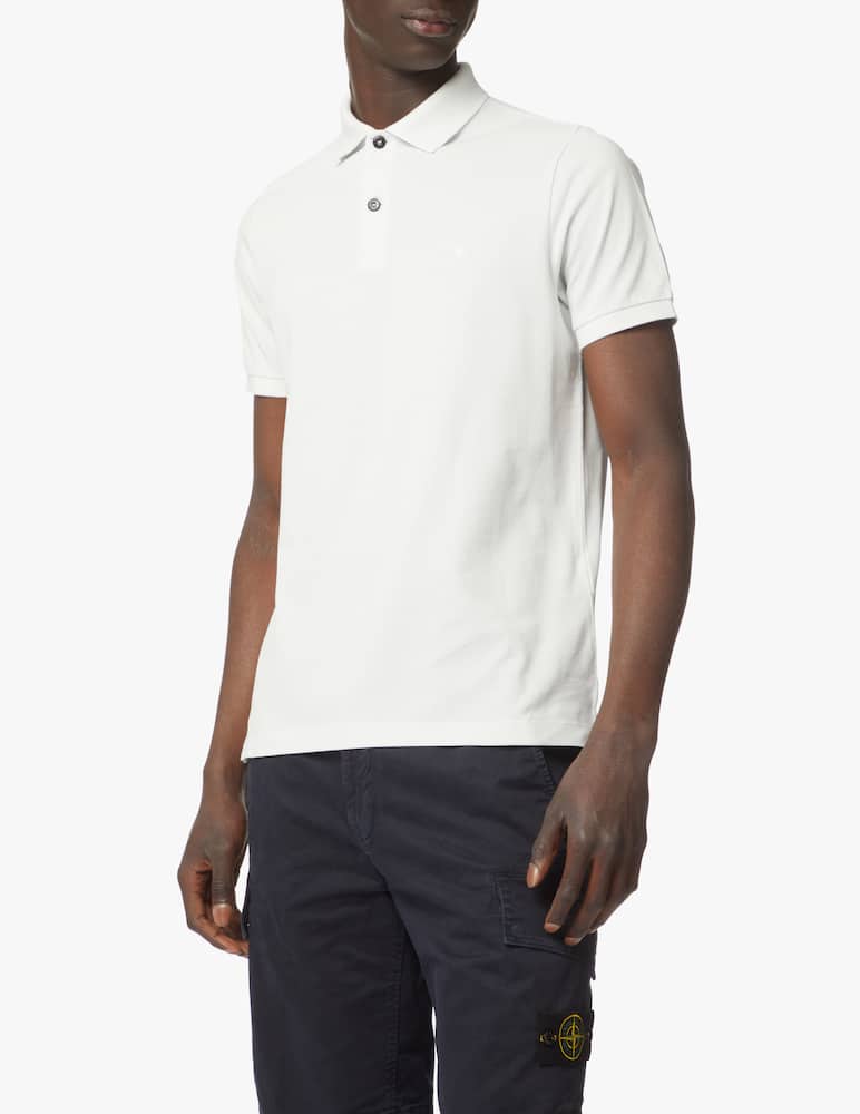 Stone Island Polo piquet stellina - bianco - immagine 1 Stone Island Polo piquet stellina - bianco - immagine 1