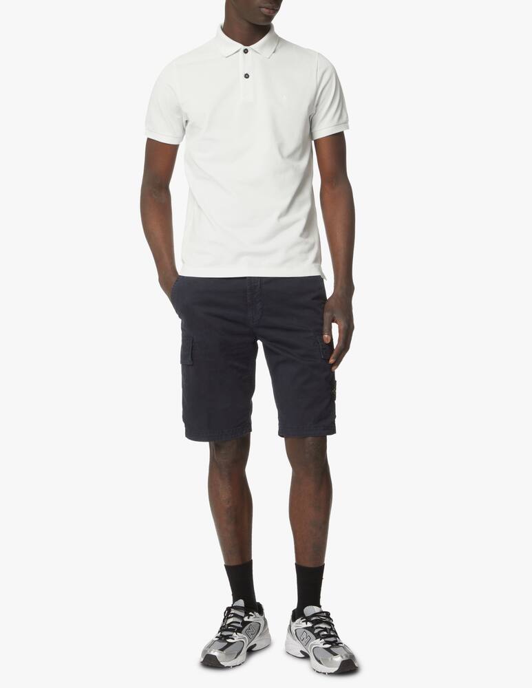 rinascente Stone Island Small star piquet polo - white