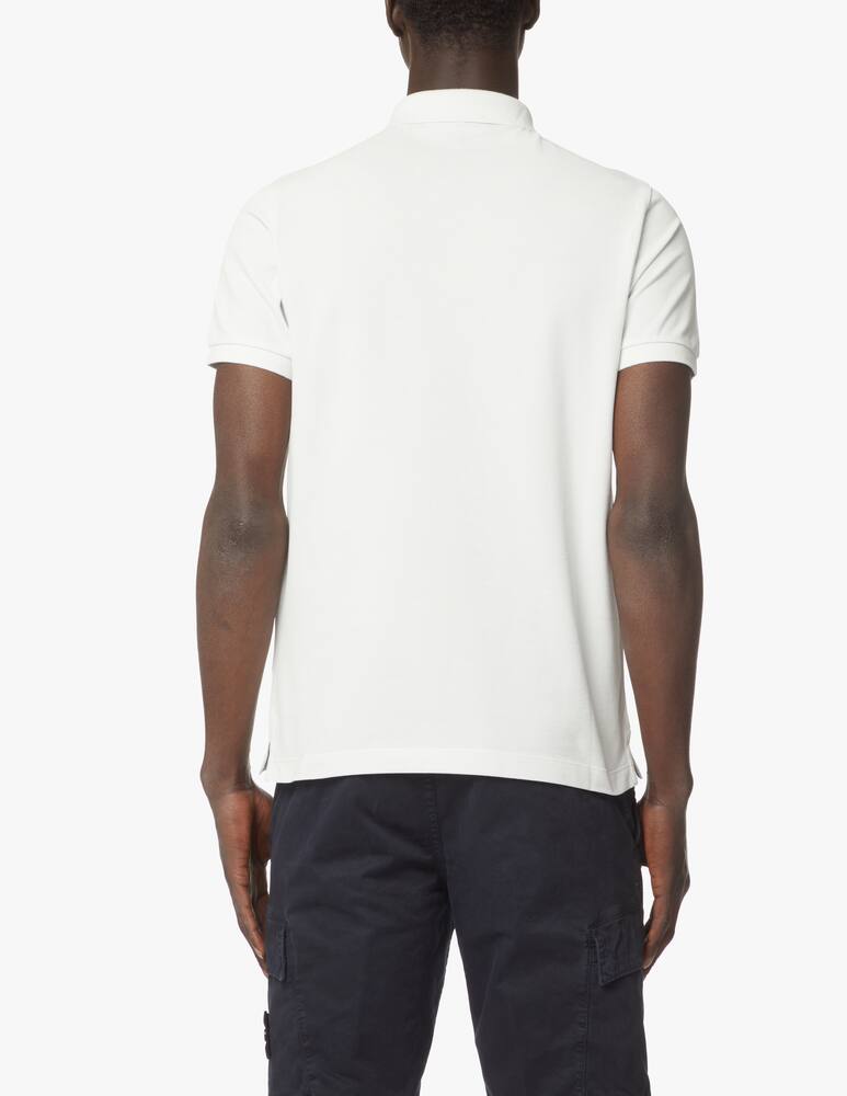 rinascente Stone Island Small star piquet polo - white