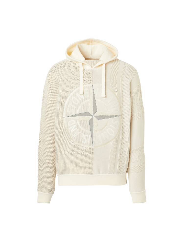 rinascente Stone Island Maglia con ricamo cappuccio - bianco