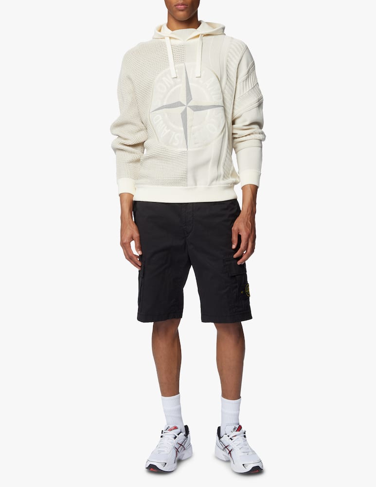 rinascente Stone Island Maglia con ricamo cappuccio - bianco