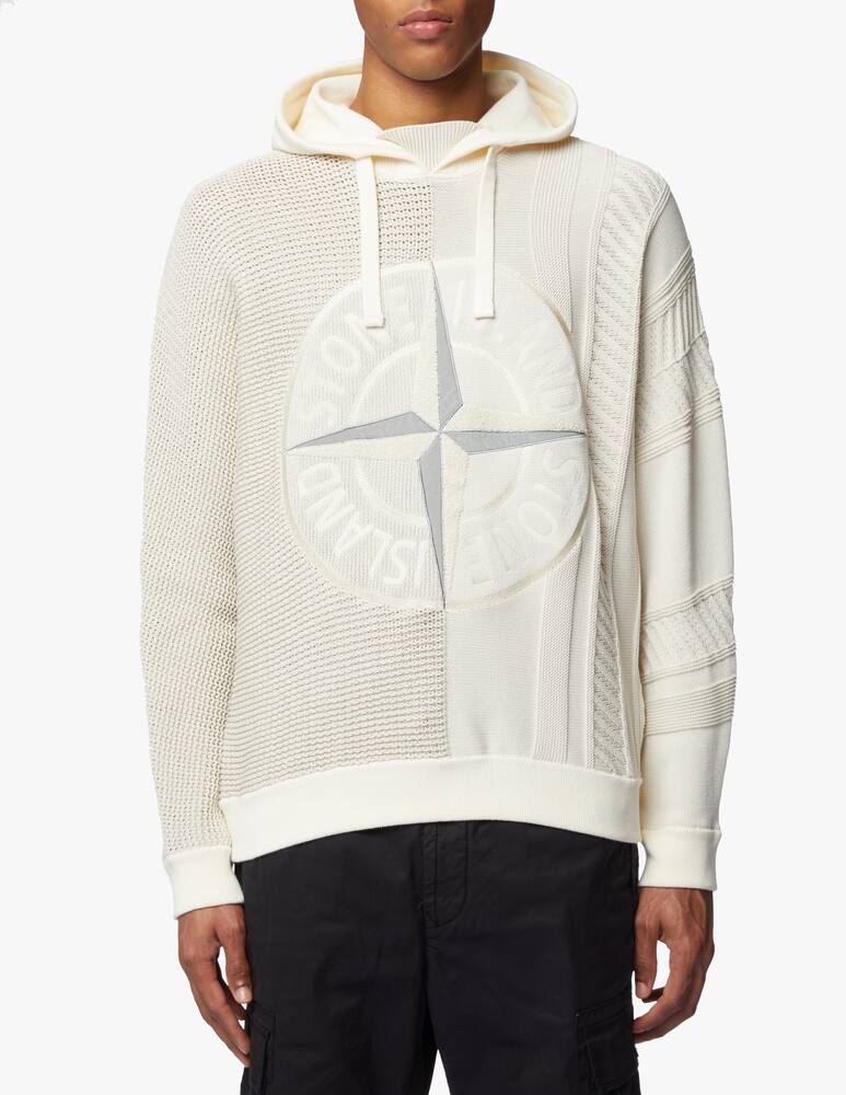 rinascente Stone Island Maglia con ricamo cappuccio - bianco