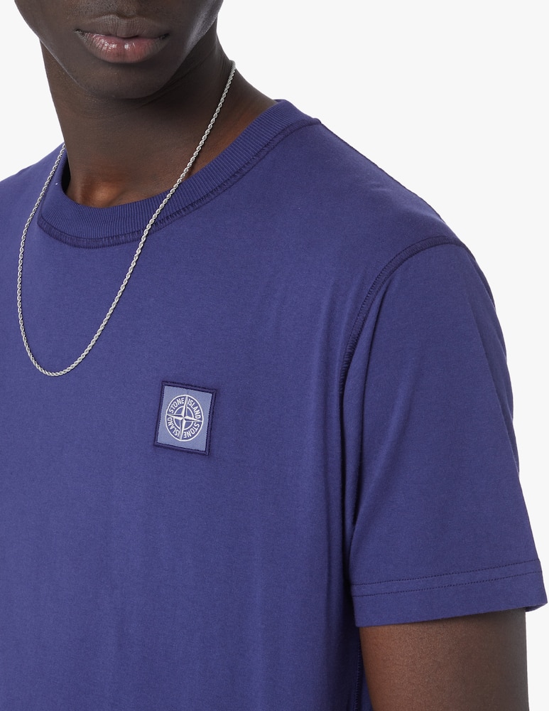 Stone Island Washed patch basic t-shirt - blue - picture 4 Stone Island Washed patch basic t-shirt - blue - picture 4