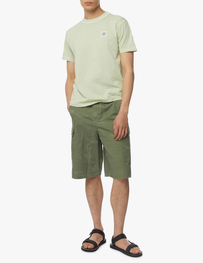 rinascente Stone Island Washed patch basic t-shirt - green