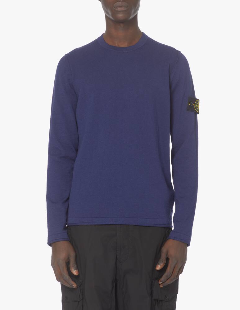 rinascente Stone Island Basic cotton roundneck sweater - blue