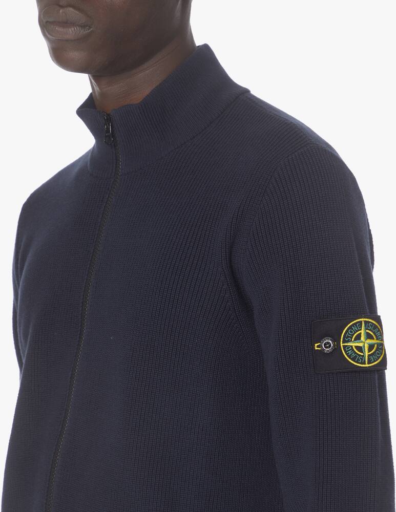 rinascente Stone Island Ribbed fzip sweater - blue