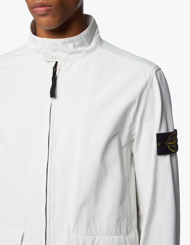 rinascente Stone Island Batavia pocket biker jacket - white