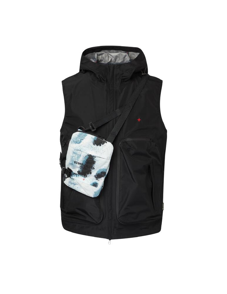 rinascente Stone Island Adv eco hooded vest - black