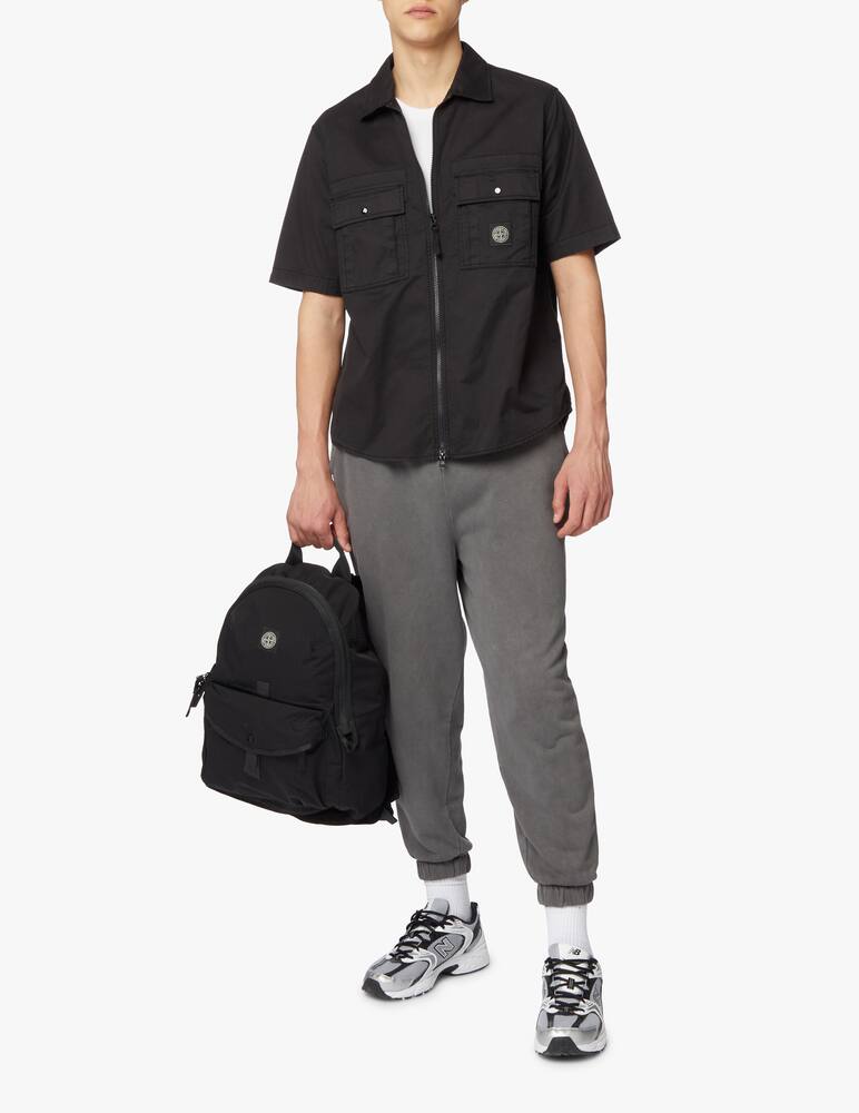 rinascente Stone Island Sl overshirt zip patch - black