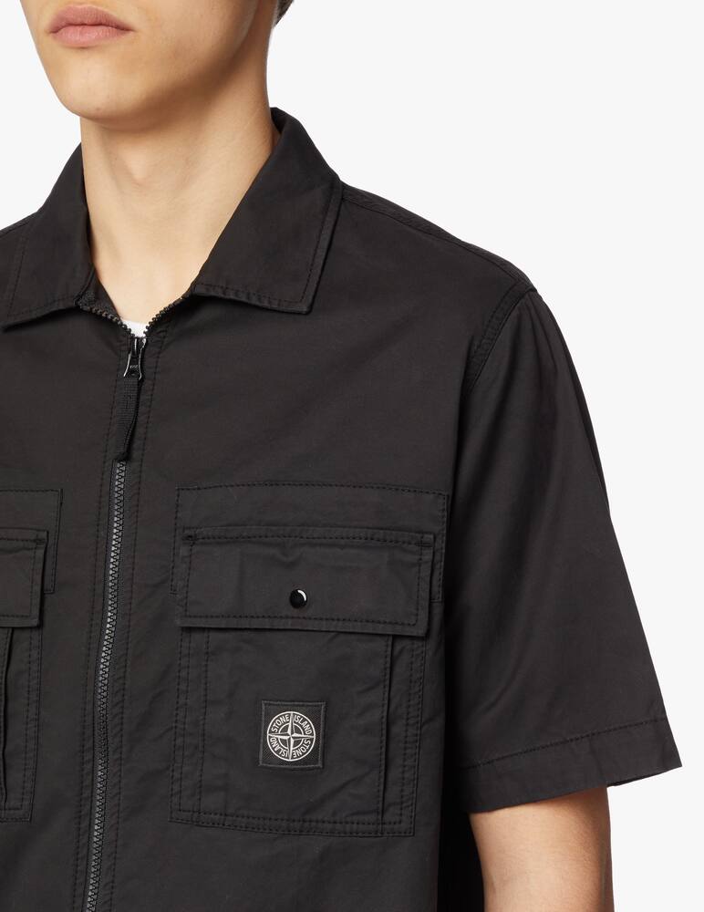 rinascente Stone Island Sl overshirt zip patch - black