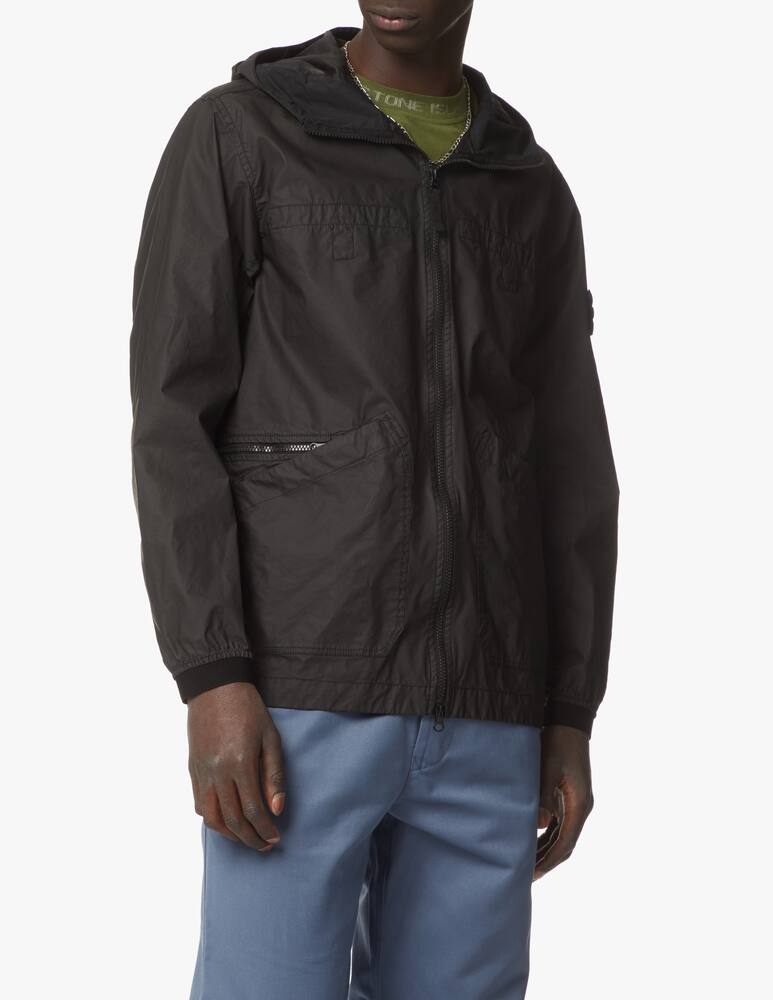 Stone Island Giacca con cappuccio gommata - nero - immagine 1
