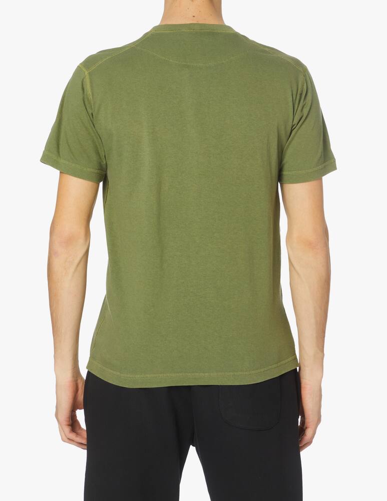 rinascente Stone Island Patch pocket washed basic t-shirt - olive