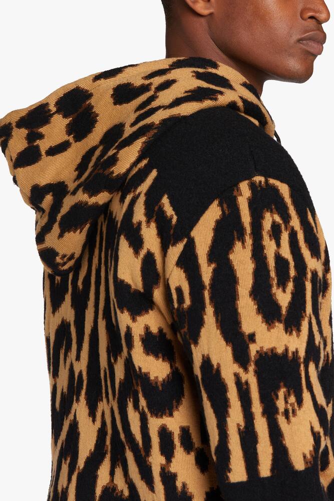 rinascente Roberto Cavalli Felpa con cappuccio motivo animalier