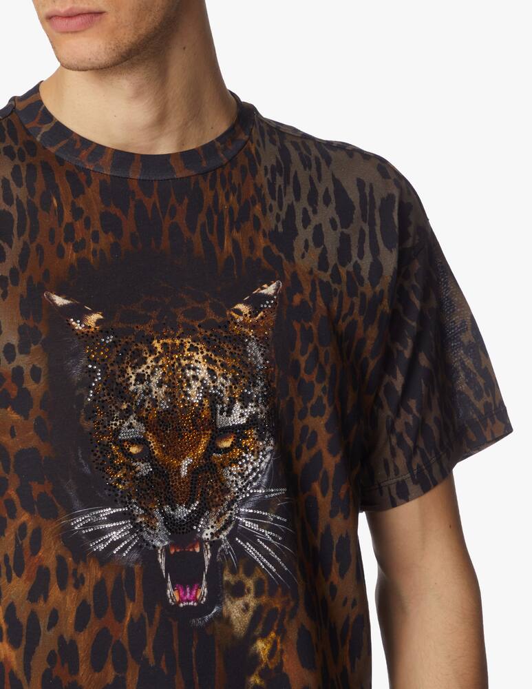 rinascente Roberto Cavalli Maglietta girocollo con tigre p - multicolor
