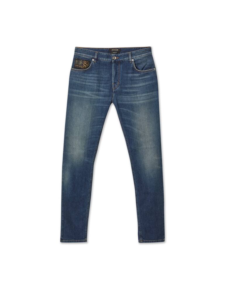 rinascente Roberto Cavalli 5pkt skinny fit pant - blue