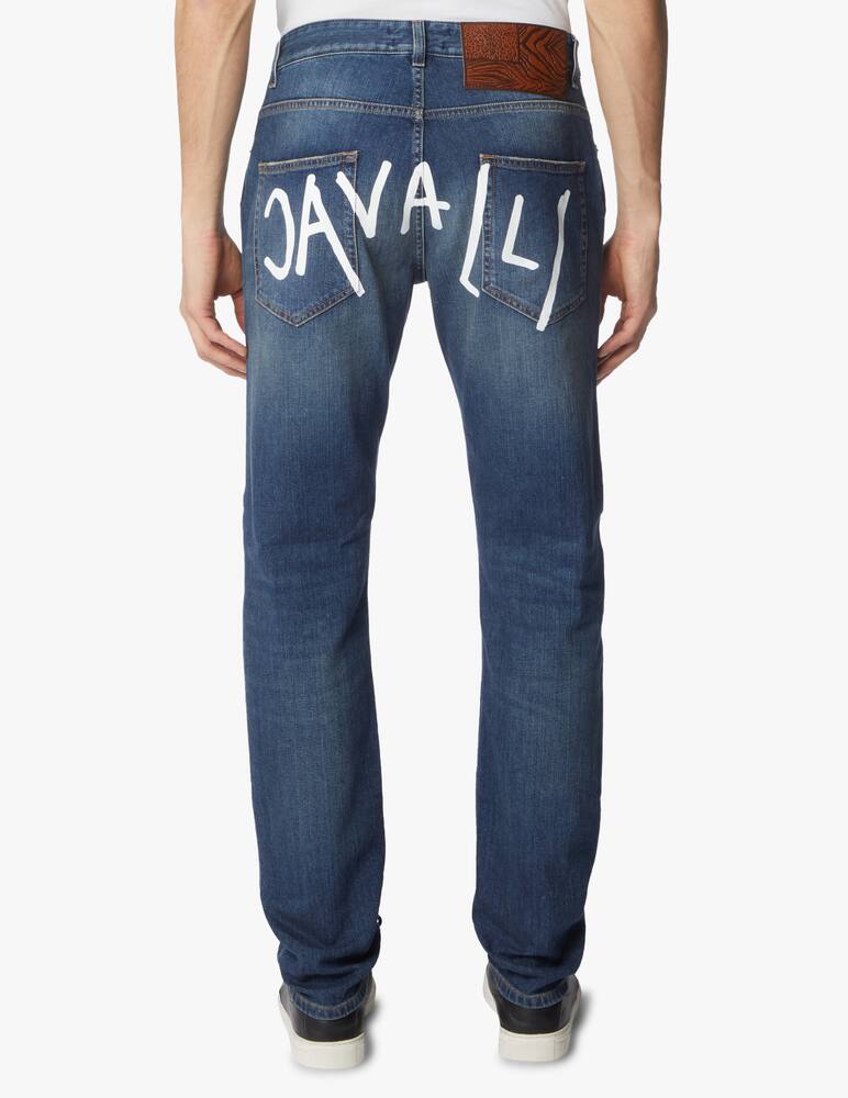 rinascente Roberto Cavalli 5pkt skinny fit pant - blue