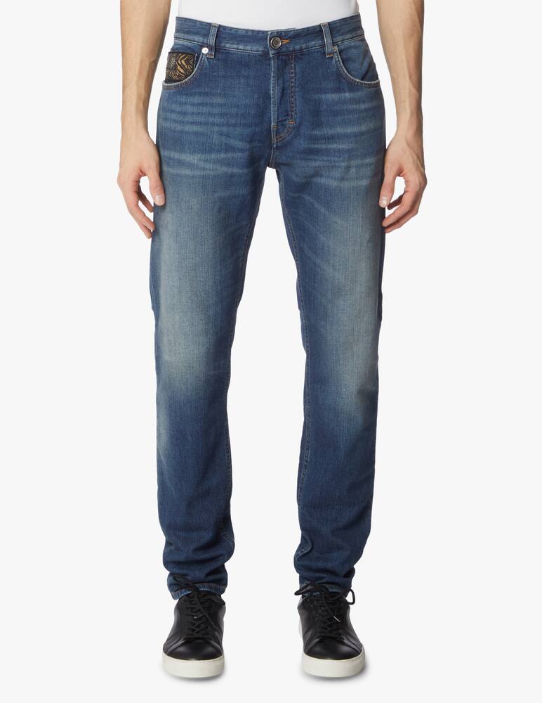 rinascente Roberto Cavalli 5pkt skinny fit pant - blue