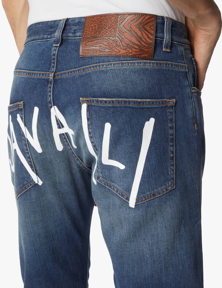 rinascente Roberto Cavalli 5pkt skinny fit pant - blue