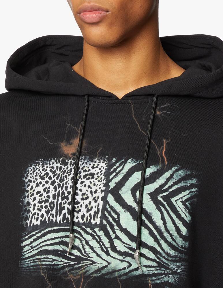 rinascente Roberto Cavalli Felpa girocollo con bandiera - nero