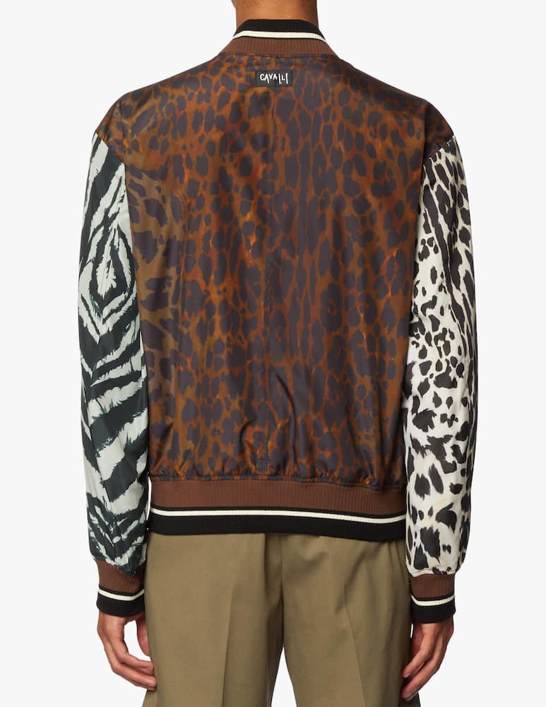 rinascente Roberto Cavalli Bomber con coste lavorate a maglia - multicolor
