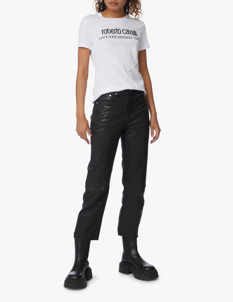 rinascente Roberto Cavalli Cotton t-shirt with logo - white