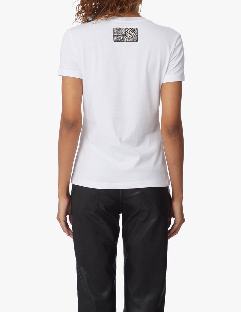 rinascente Roberto Cavalli Cotton t-shirt with logo - white