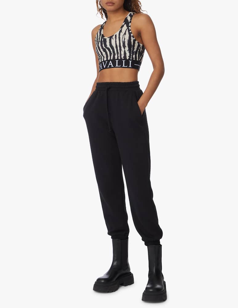 rinascente Roberto Cavalli Top crop con logo Macu - bianco