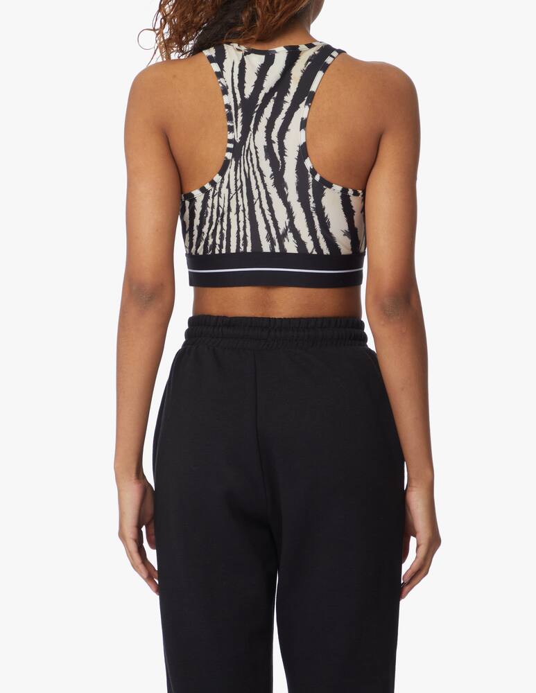 rinascente Roberto Cavalli Top crop con logo Macu - bianco