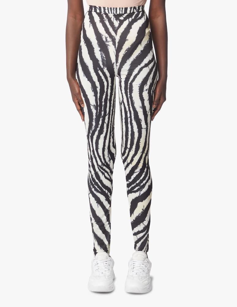rinascente Roberto Cavalli Leggings zebra print - black