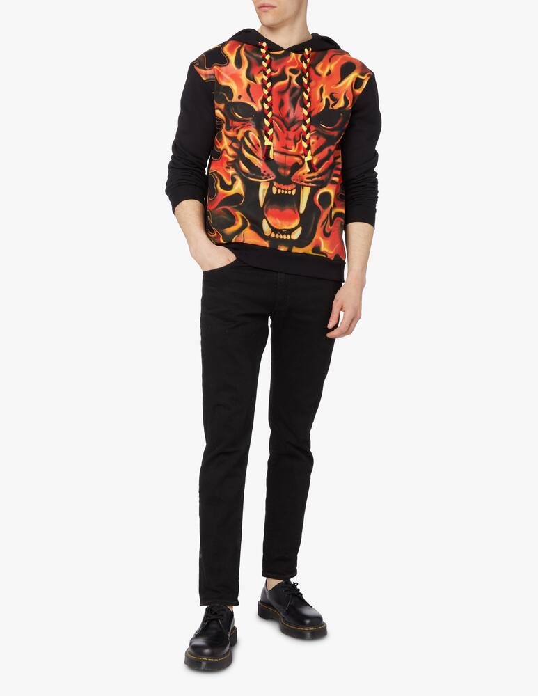 rinascente Roberto Cavalli Felpa con cappuccio in cotone - nero